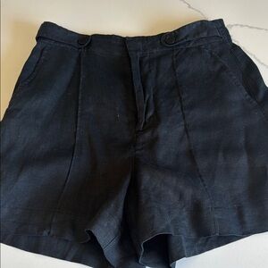 Black High-Waisted Shorts